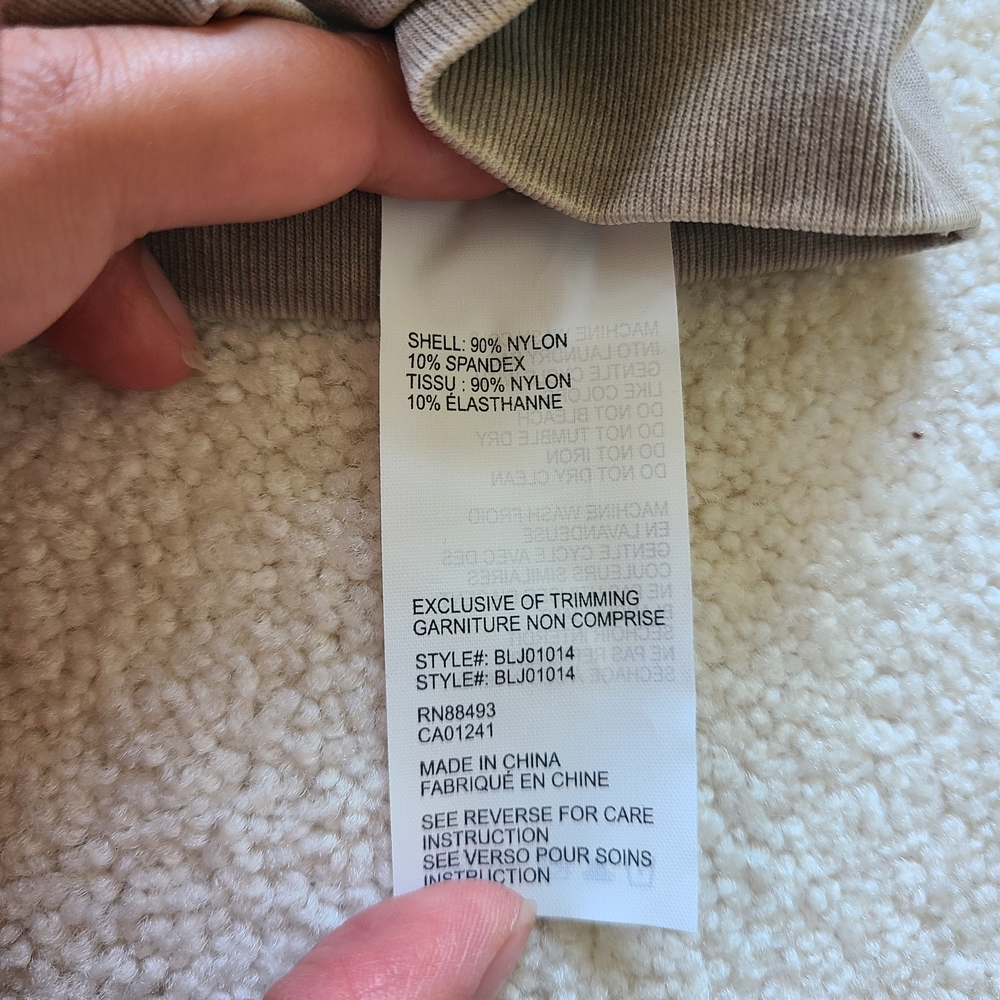 NWOT Blanc Noir Super Nova Tan Workout Jacket Sz M - Picture 10 of 15